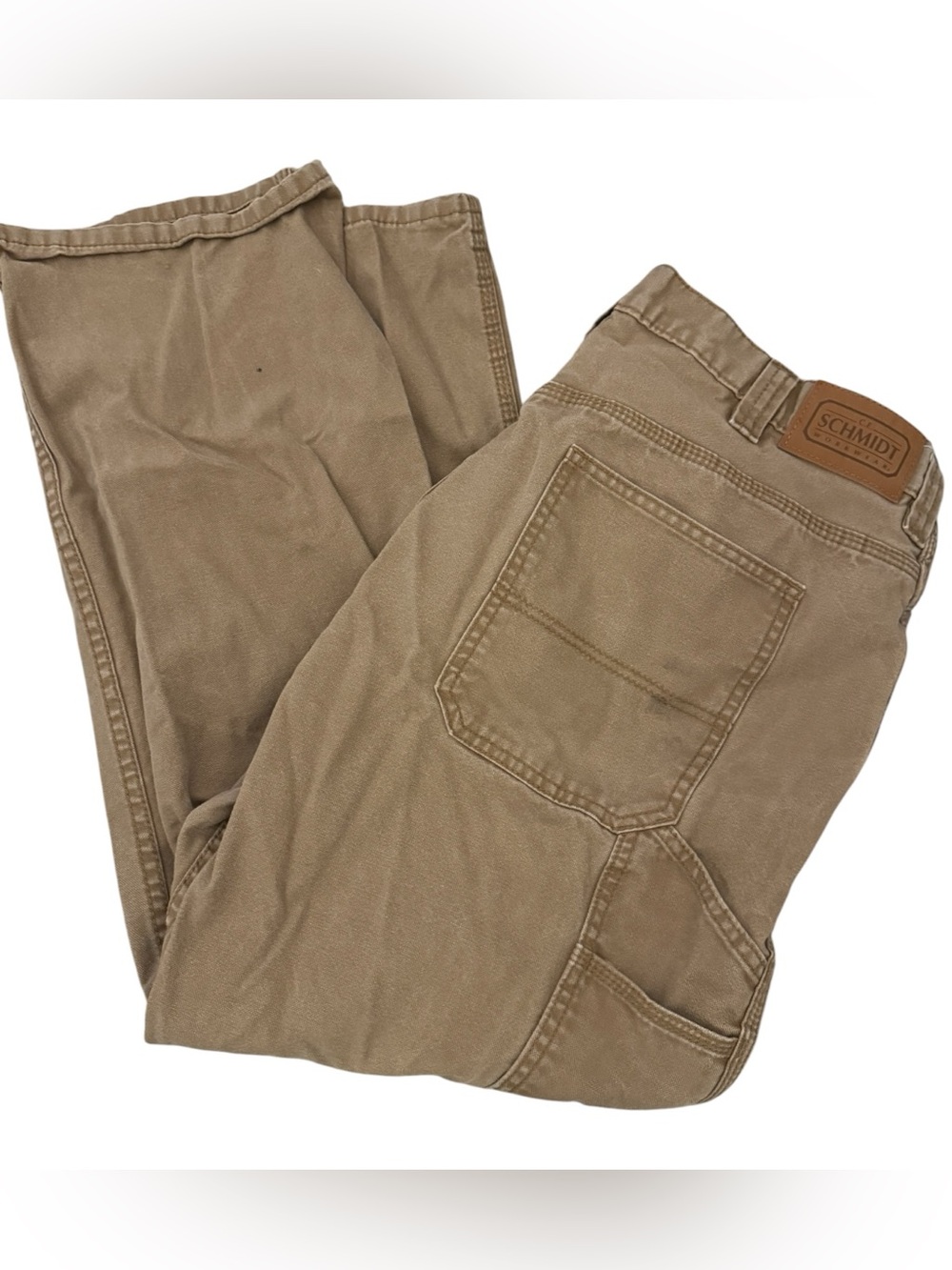 ✔️Schmidt Men’s Classic Workwear Khaki  Carpenter Utility Pants | 38x30